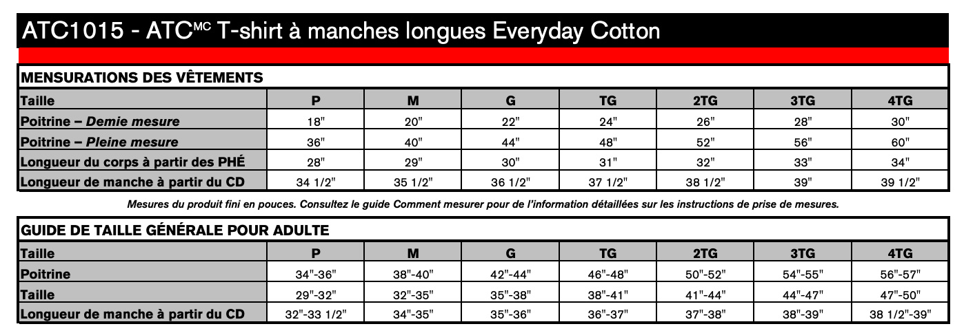 T-shirt à manches longues Everyday Cotton ATC