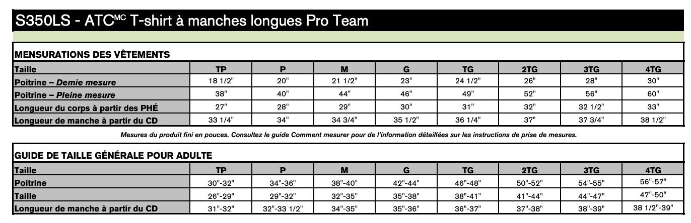 T-shirt à manches longues Pro Team ATC